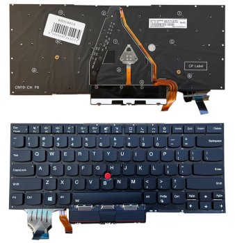 Lenovo X1 Carbon Gen 8 Keyboard, US Layout with Backlight & Trackpoint, Black