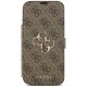 Guess Book 4G Metal Logo Phone Case Cover iPhone 17 Pro Max - Brown