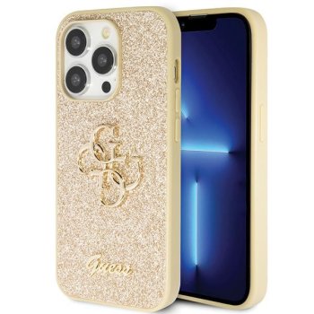 Apple iPhone 14 Pro 6.1'' Glitter Script Big 4G Case Cover, Gold