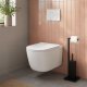 Modernhome Bathroom Stand for Toilet Paper and Brush, Black