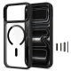 Tech-Protect Magmat Magsafe CC Case for iPhone 17 Pro / 18 Pro - Transparent Black
