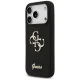 Guess iPhone 17 Pro Case Silicone Big 4G Script, Black