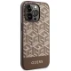 Guess iPhone 14 Pro Max Case GCube Stripes MagSafe, Brown