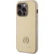 Guess iPhone 15 Pro Case 4G Metal Logo Strass, Gold