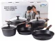 8-Piece Cookware Set Pots and Pans, Induction and Gas, Non-Stick Coating