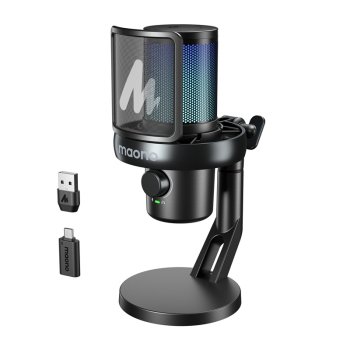 Wireless Gaming Microphone Maono DM40 Pro with AI Voice Changer & RGB
