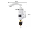 Electric Instant Water Heating Tap with LCD Display, 3 kW, 220–240 V, White