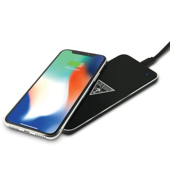 Guess Traingle Logo Wireless Charger, Black