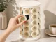 Rotating Coffee Capsule Stand, 40 Capsules, White