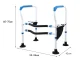 Adjustable toilet support rail for seniors with non-slip handles