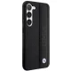 Samsung Galaxy S23 (SM-S911) BMW Leather Textured & Stripe Case Cover (BMHCS23S22RDPK), Black