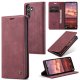 Samsung Galaxy A34 (SM-A346) CASEME Wallet Magnetic Leather Case Cover, Wine Red