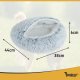 Purlov 26583 Plush Pet Bed for Cats and Small Dogs, S, Grey