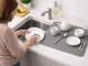 Silicone Dish Drying Mat Large Kitchen Counter Drainer, Grey
