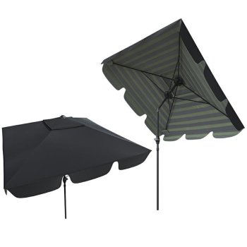 Carruzzo 2x2m Square Garden Parasol with Crank and Tilt