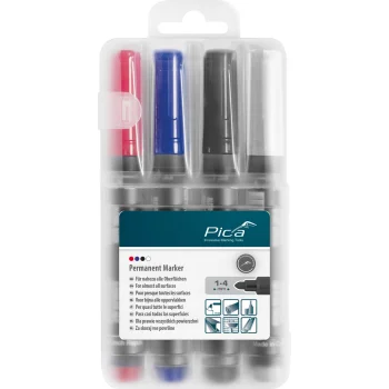 Pica Permanent Marker 1-4 mm Assorted with Instant-White