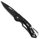 Folding Knife with Carabiner, Black