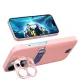 Hurtel Leather Stand Case for Samsung Galaxy S23+ with Card Pocket and Stand, Pink
