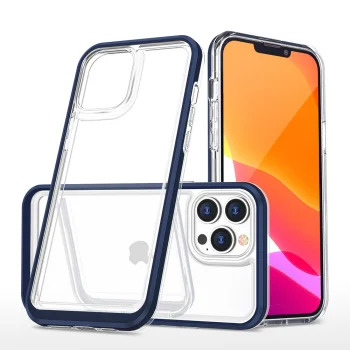 Hybrid Armor iPhone 14 Pro Max Case Clear 3in1, Blue