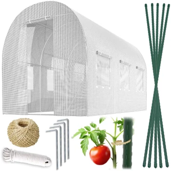 Garden Greenhouse Tunnel 2x3m (6m2) Plonos, White
