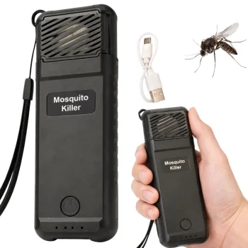 Portable USB Mosquito Repellent with 6 Refills, Black