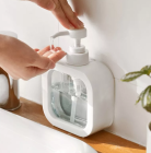 Liquid Soap Dispenser with Pump, 500 ml, White/Transparent