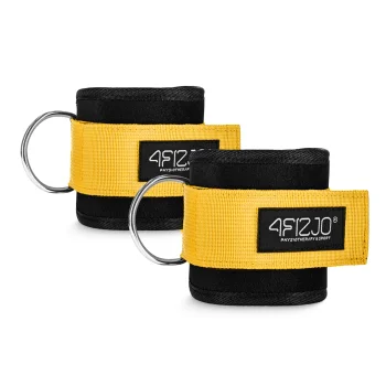 4FIZJO Ankle Straps for Cable Machine 2 pcs, Yellow
