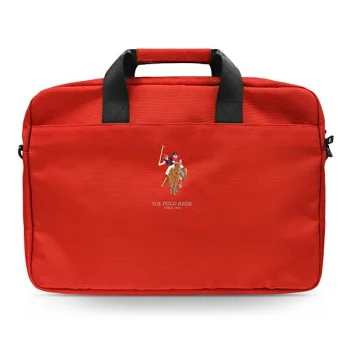 US Polo Assn. Polo Embroidery laptop bag up to 16", red