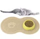 Non-slip Dog Cat Pet Bowl Mat, Beige