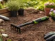 Garden Hand Rake for Flowers and Soil Loosening DIVODV, Black/Green