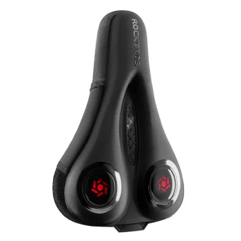Rockbros LF044R Bicycle Saddle Cover with Rain Cover, Black/Red