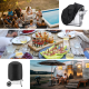 Waterproof BBQ Grill Tarpaulin XXL Cover 190 x 71 x 117 cm, Black