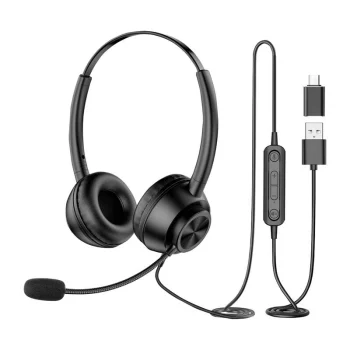 Wired Headset with Microphone New Bee H368 USB/USB-C