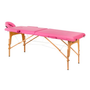 Folding Wooden Massage Table Komfort Activ Fizjo 2 Segmented, Pink