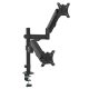Maclean MC-136 Dual Monitor Desk Mount with Gas Spring, 17\"-32\", 2-10kg, Black