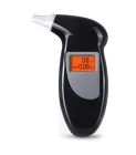 Compact Digital Breathalyzer with LCD and 5 Interchangeable Mouthpieces, Black
