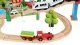 Wooden Children Toy Railway Train Track Car Road, 88 elements