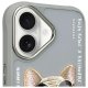 Nimmy Glasses Cool Dog Case for iPhone 16, Gray