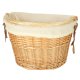 Front Wicker Bicycle Basket RALLEX with Click Mount, white