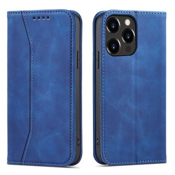 Apple iPhone 13 Pro 6.1'' Magnet Fancy Case Pouch Wallet Book Cover, Blue