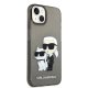 Karl Lagerfeld Glitter Karl&Choupette Case for iPhone 14 Plus - Black