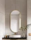 Leobert Large Oval Wall Mirror 100x50 cm, Gold Frame