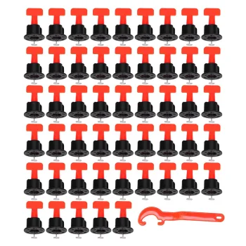 Tile Leveling System with Wedges and Clips, 50 pcs