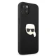 Karl Lagerfeld iPhone 13 mini Case Leather Ikonik Karl\'s Head, Black