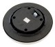 Garden solar lamp with 16 LED, metal finish, black