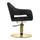 Gabbiano Parma Hairdressing Chair with Gold Base Black