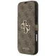 Guess Book 4G Metal Logo Folio Case for iPhone 17 Pro Max - Brown