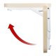 Maclean MC-129 WD Folding Shelf / Tabletop, 100x20cm, 50kg, Light Wood