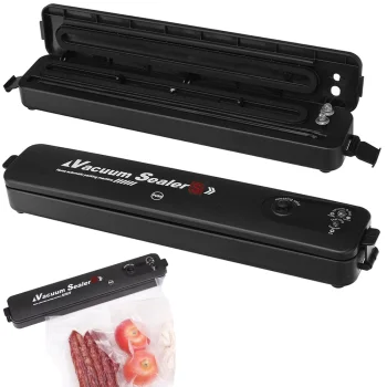 Food Vacuum Sealer Machine (90W, 5 Bags), Black