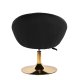 Ergonomic Velvet Swivel Chair 4Rico QS-BL12G, Black
